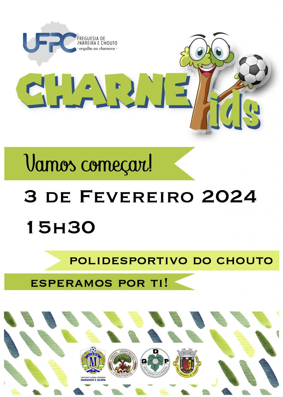 Dia 3 de Fevereiro iremos iniciar o nosso programa CharneKids em colaboração com associações da freguesia e a União Desportiva da Chamusca.