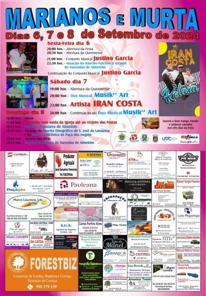 Festa em Marianos e Murta dias 6, 7 e 8 de Setembro