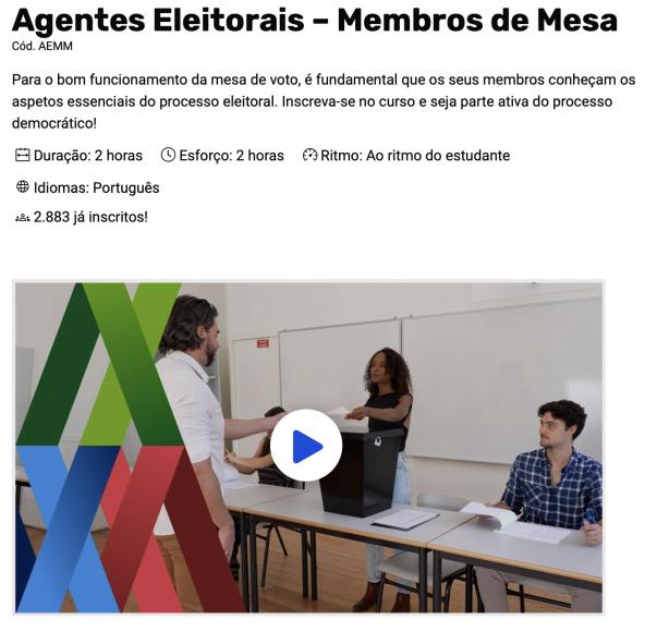 "Agendas Eleitorais - Membros de Mesa"