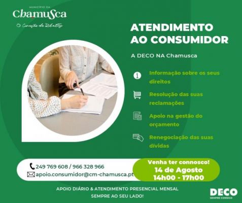 Divulgação do mês de agosto referente aos serviços da DECO