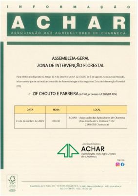 Reunião de Assembleia-geral da Zona de Intervenção Florestal (ZIF)